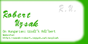 robert uzsak business card